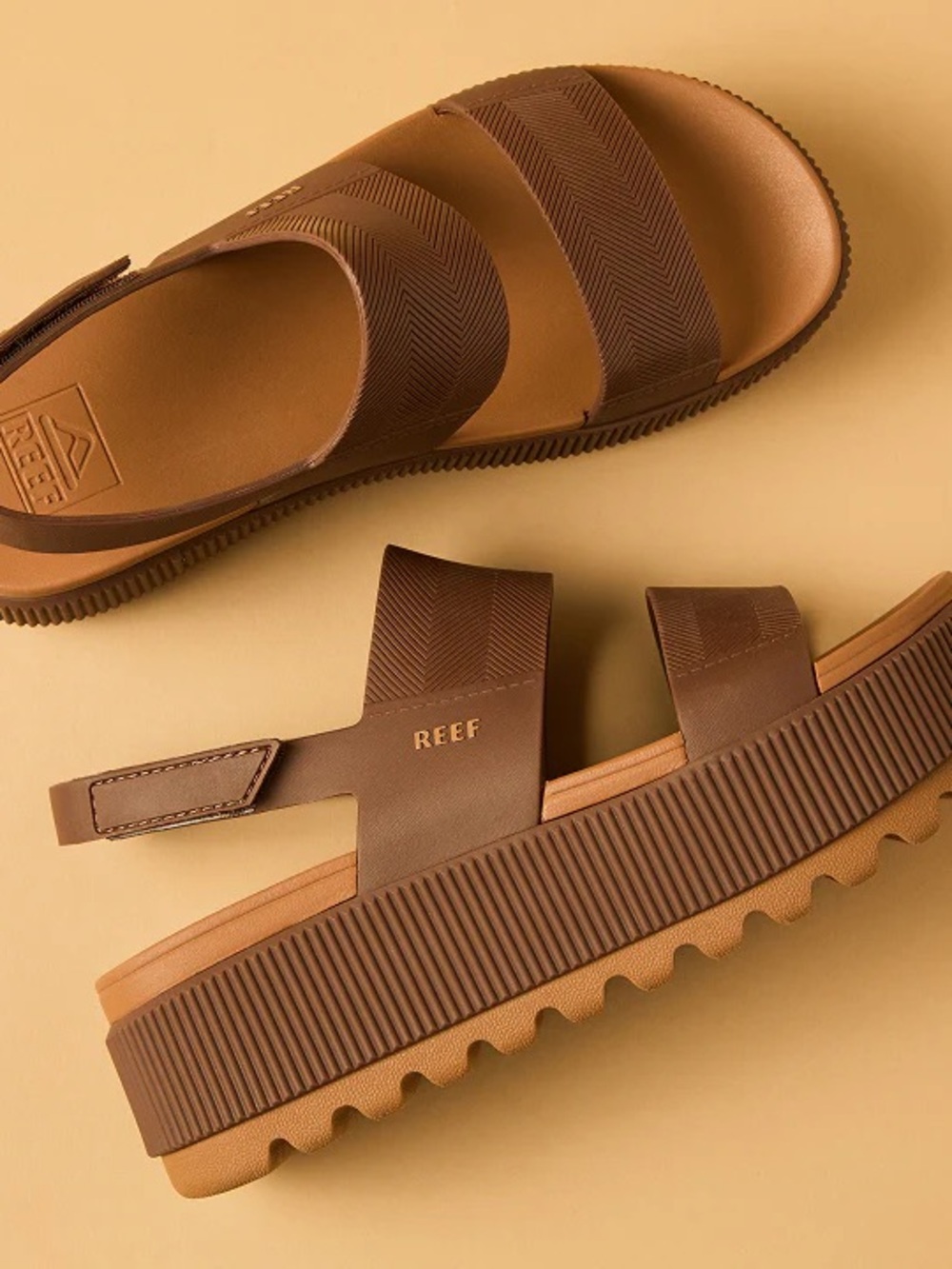 Reef Women’s Brown Platform Sandals - Water Vista Higher - NEW with Tags - Picture 4 of 5